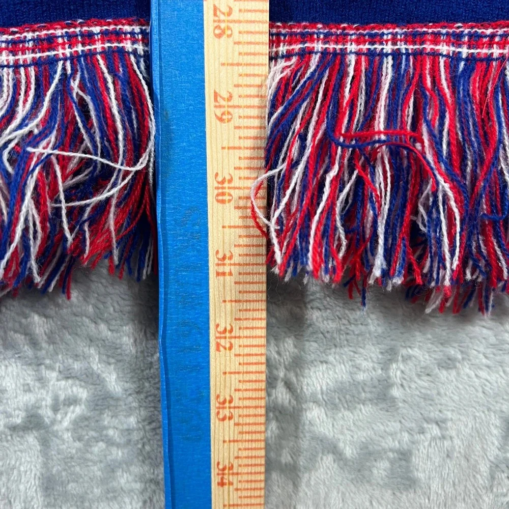FIFA Scarf USA World Cup 2023 OS Red White Blue Knit Fringe Logo